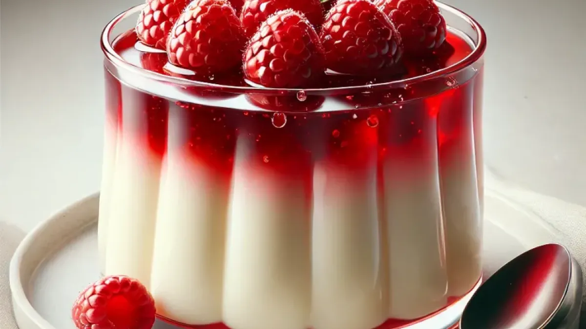 Panna Cotta with Raspberries and Prosecco Sauce