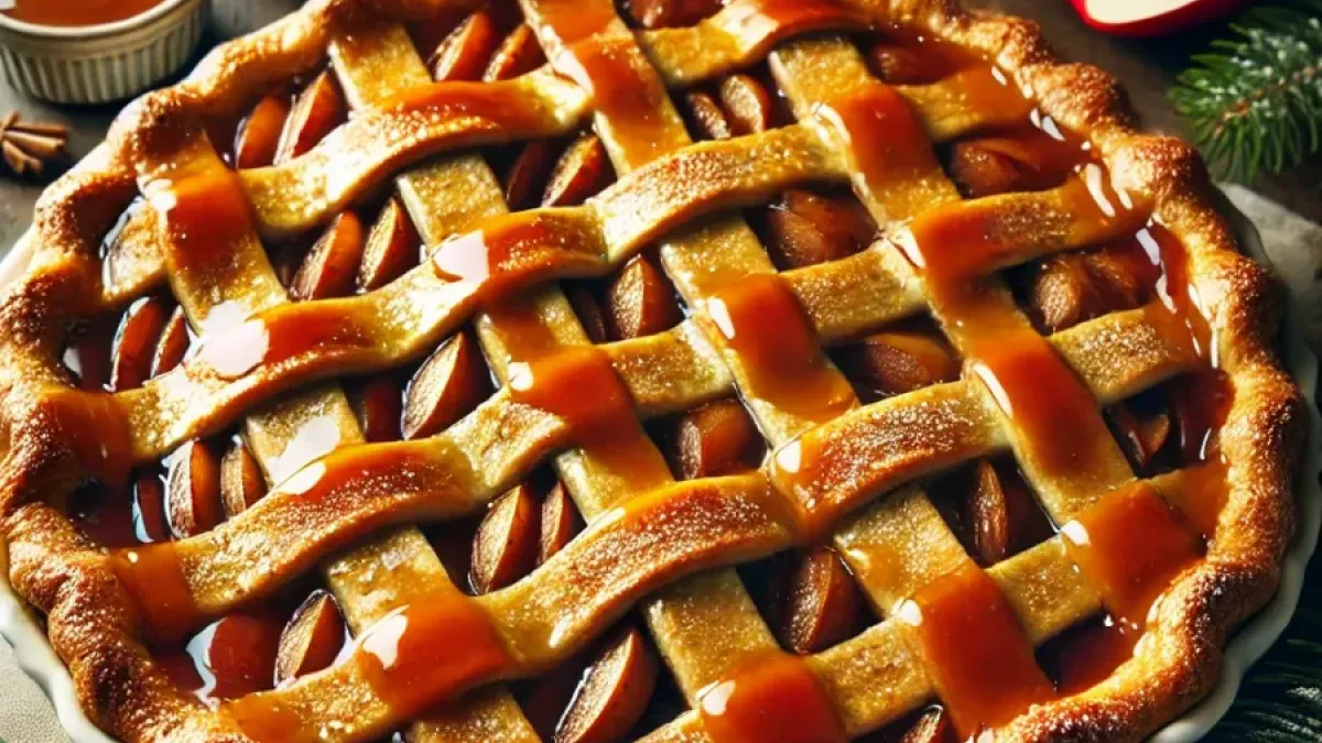 Recipe for Christmas pie with apples and caramel