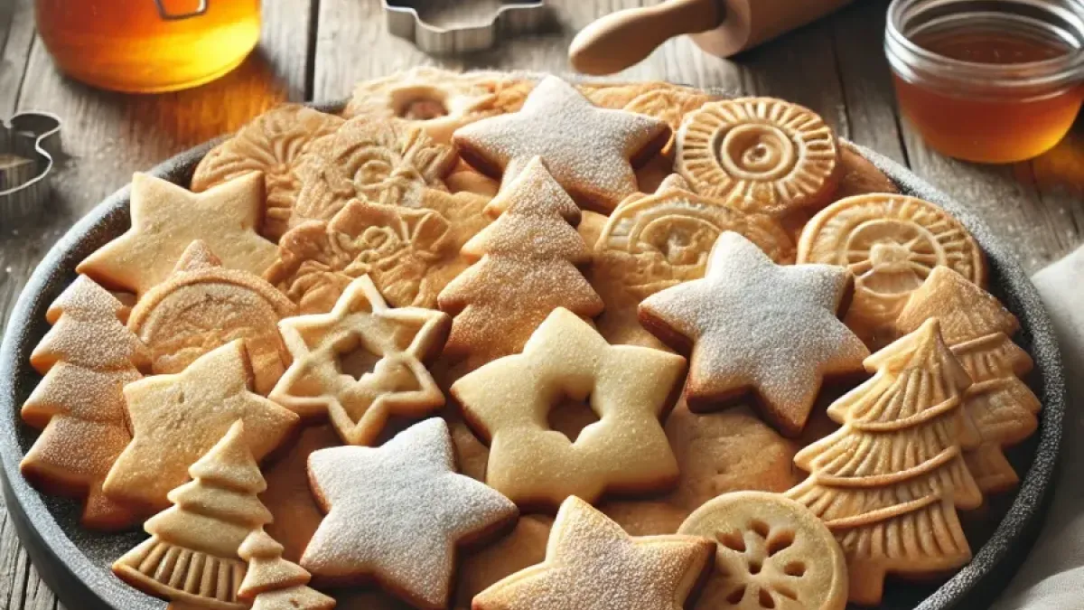 Christmas Cookies with Cinnamon and Honey Flavor