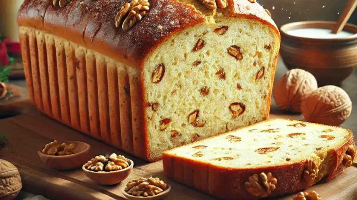 Recipe for the softest Christmas bread with walnuts