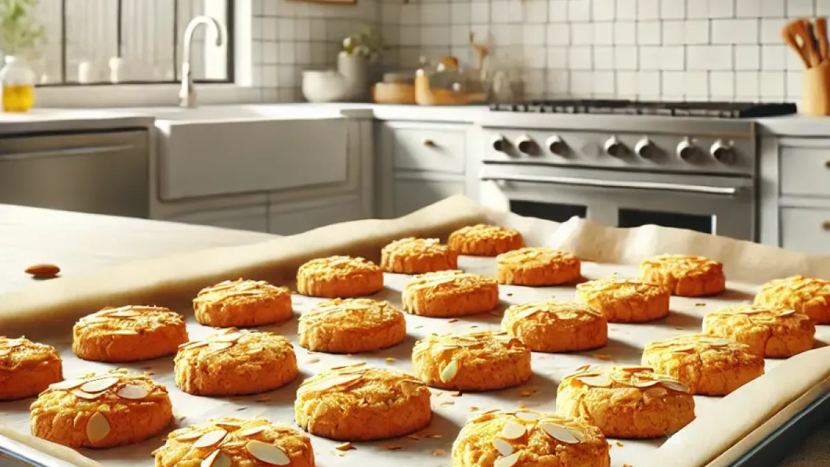 Crunchy Almond Orange Biscuits