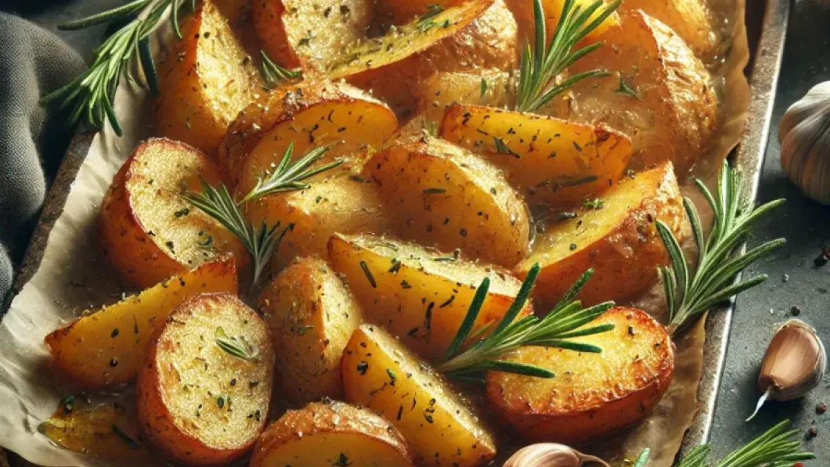 Patatas al horno con romero y ajo - Guarnición crujiente