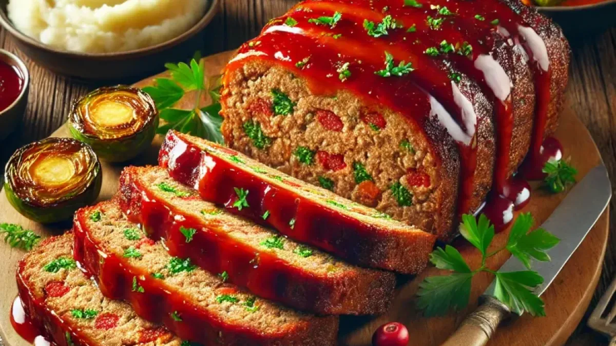 Homemade Meatloaf with a Holiday Twist