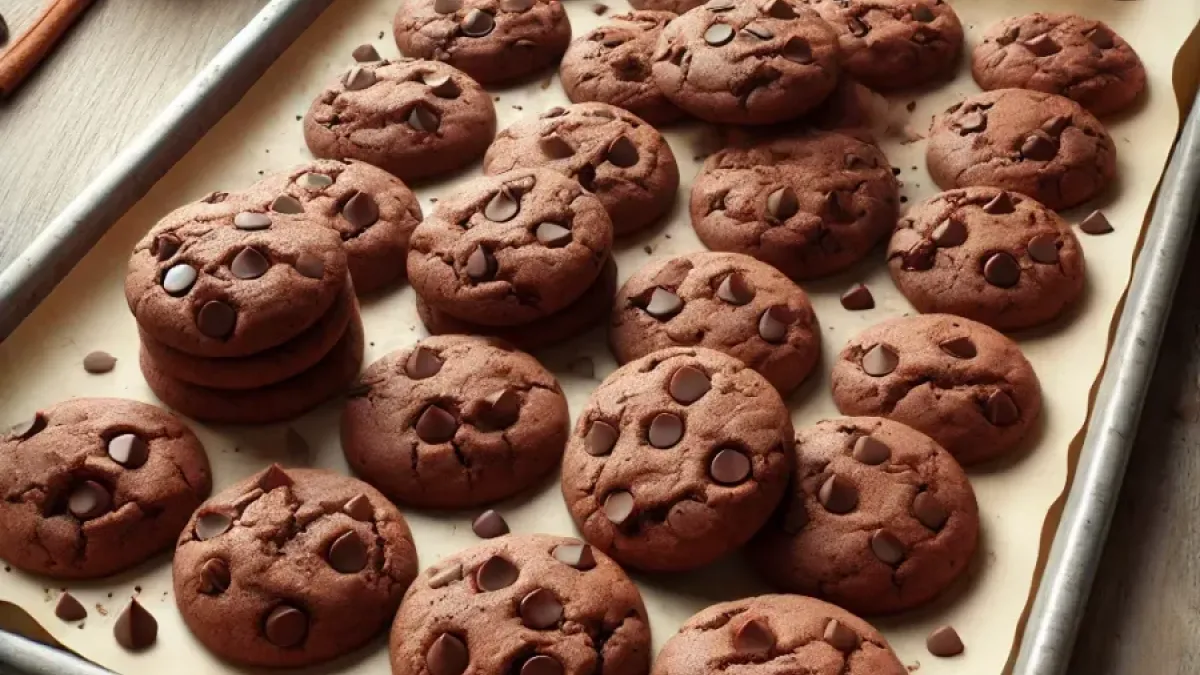 Double Chocolate Chip Cookies: Soft and Chewy