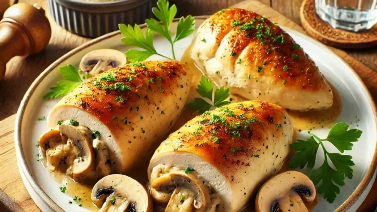 Easy Weeknight Stuffed Chicken Breasts with Mushrooms