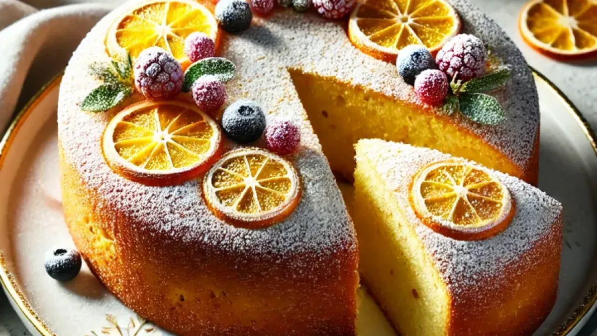 Light holiday cake