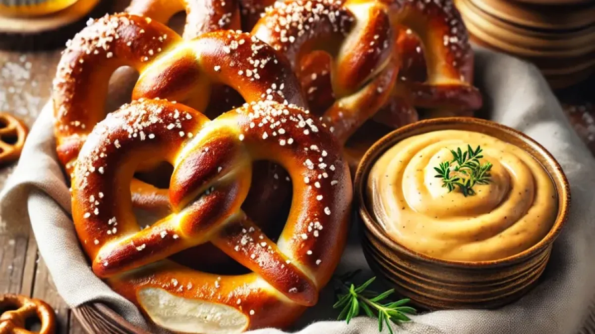 Soft Pretzels with Beer Cheese Dip for Winter Gatherings