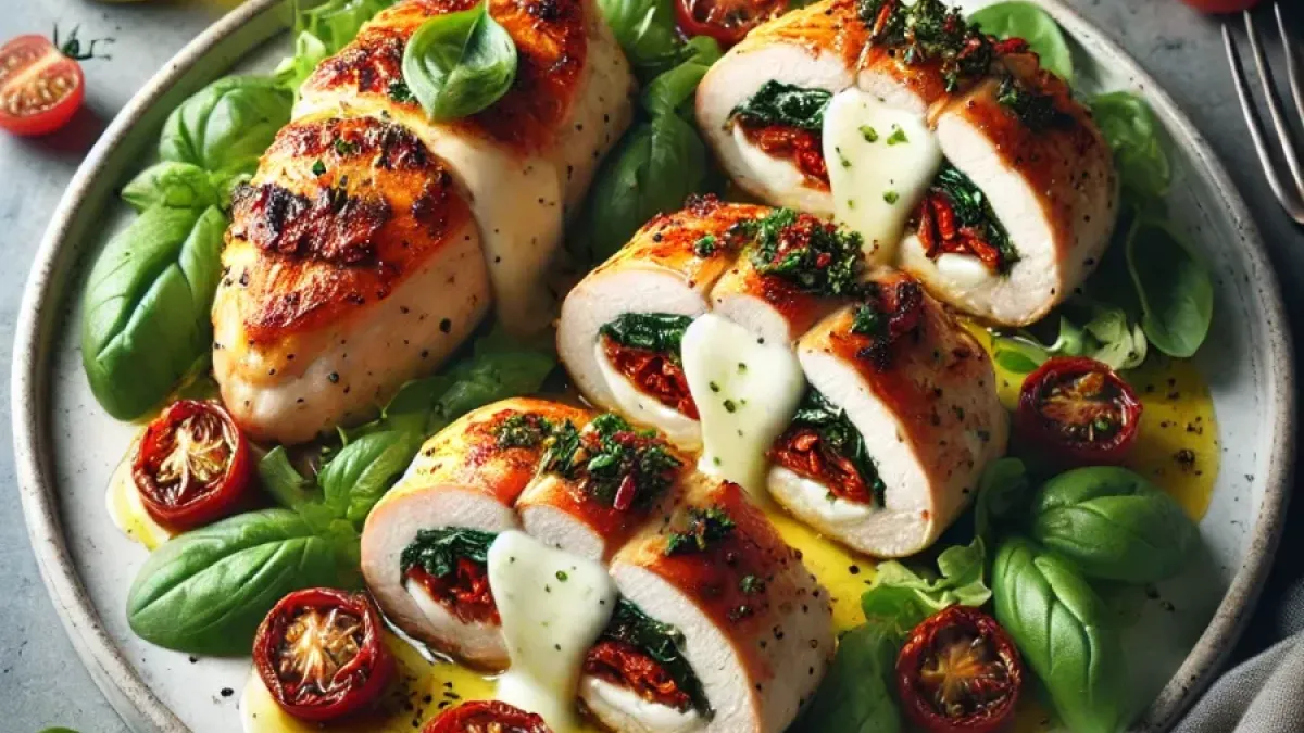 Italian-Inspired Stuffed Chicken Breasts with Mozzarella and Basil