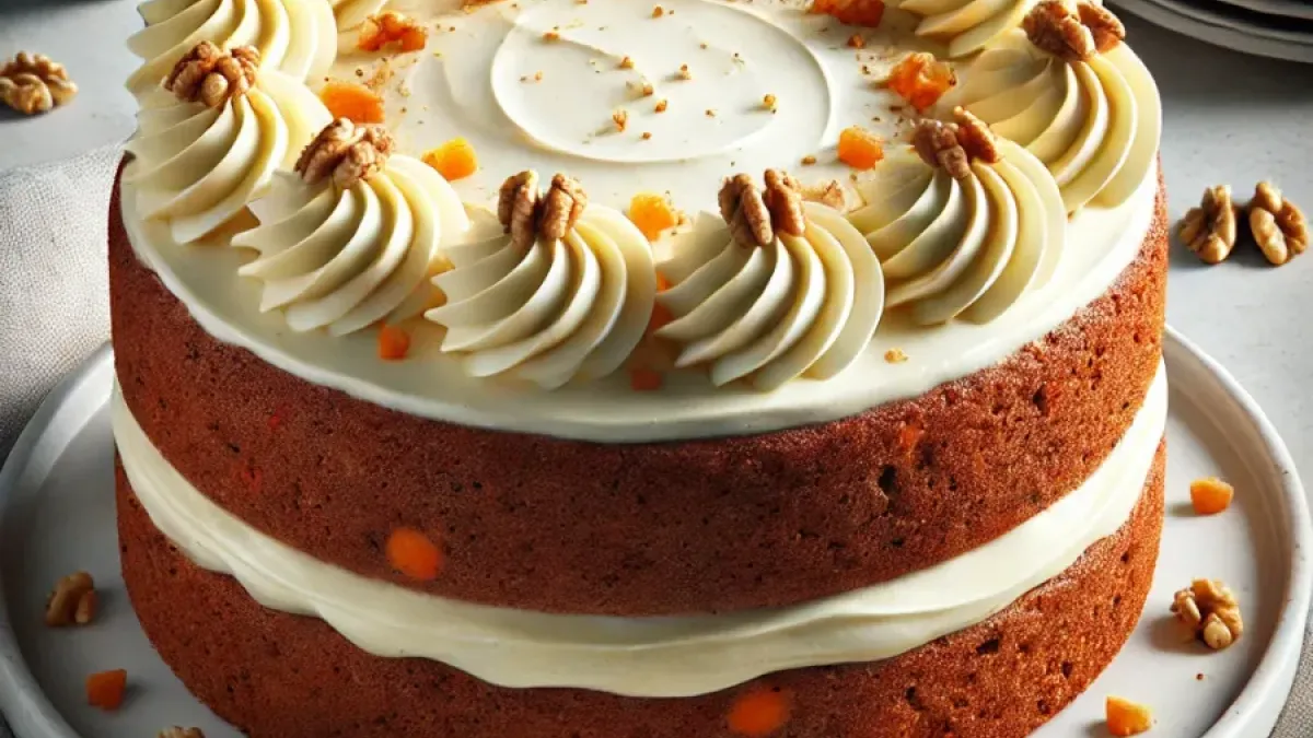 Moist Carrot Cake with Pineapple and Cream Cheese Frosting