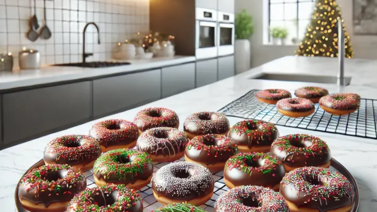 Recipe for Christmas donuts with chocolate flavor