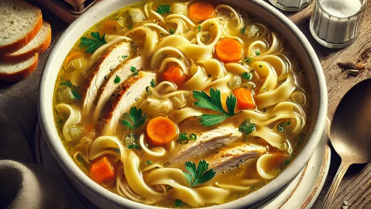 Classic Chicken Noodle Soup for a Cold Day
