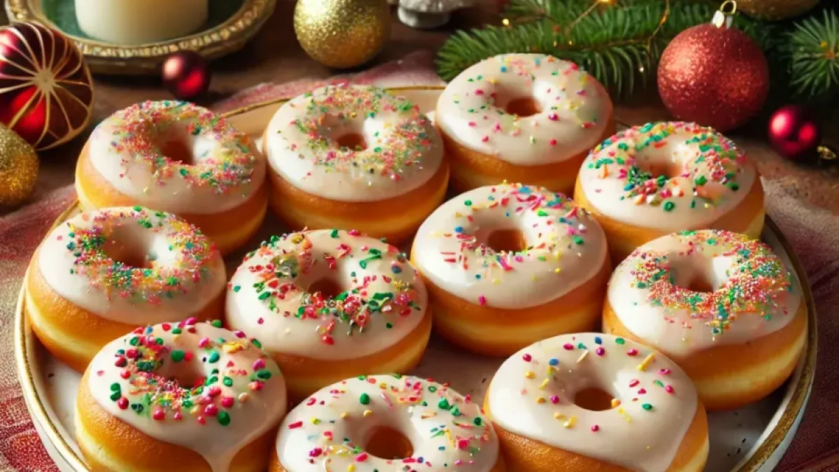 How to bake festive Christmas donuts with vanilla?