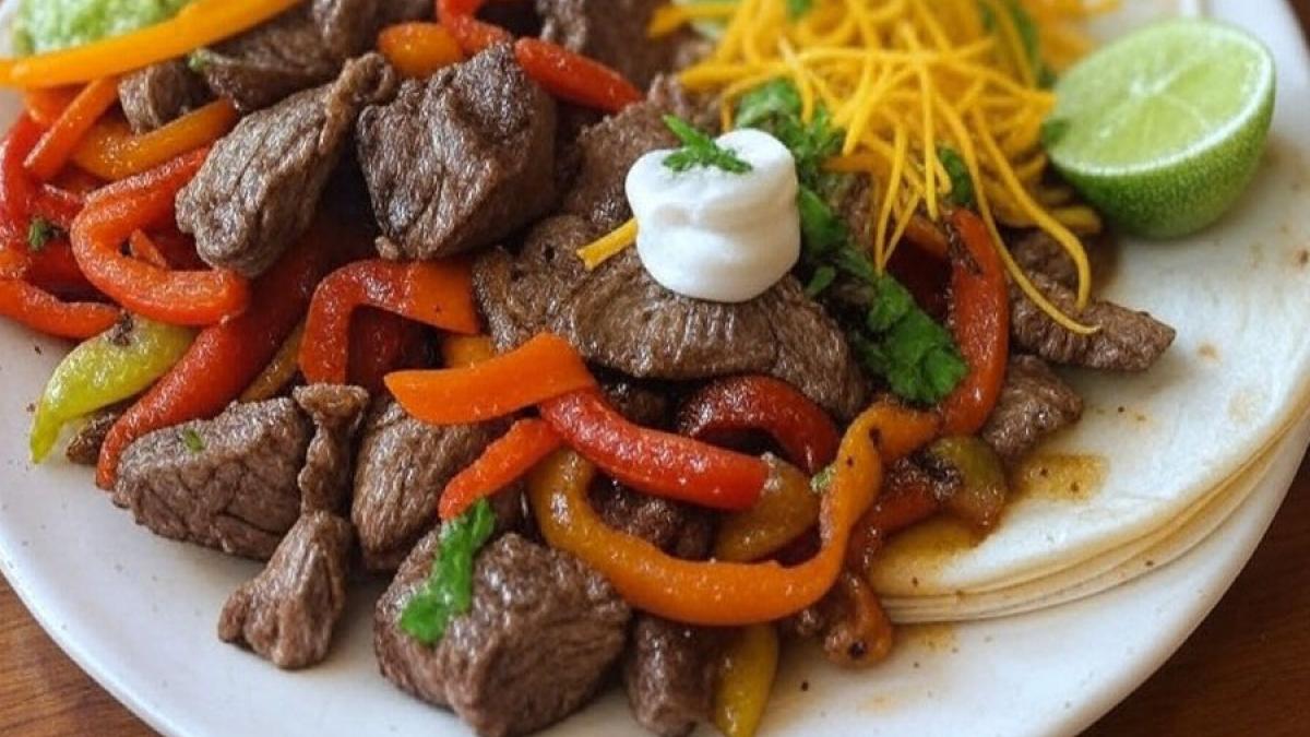 Classic Beef Fajitas with Peppers and Onions