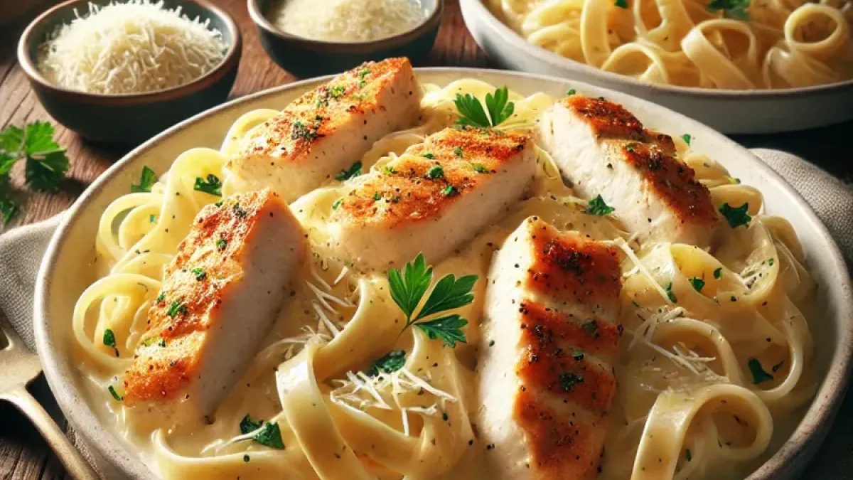 Easy Chicken Alfredo Pasta in Creamy Sauce