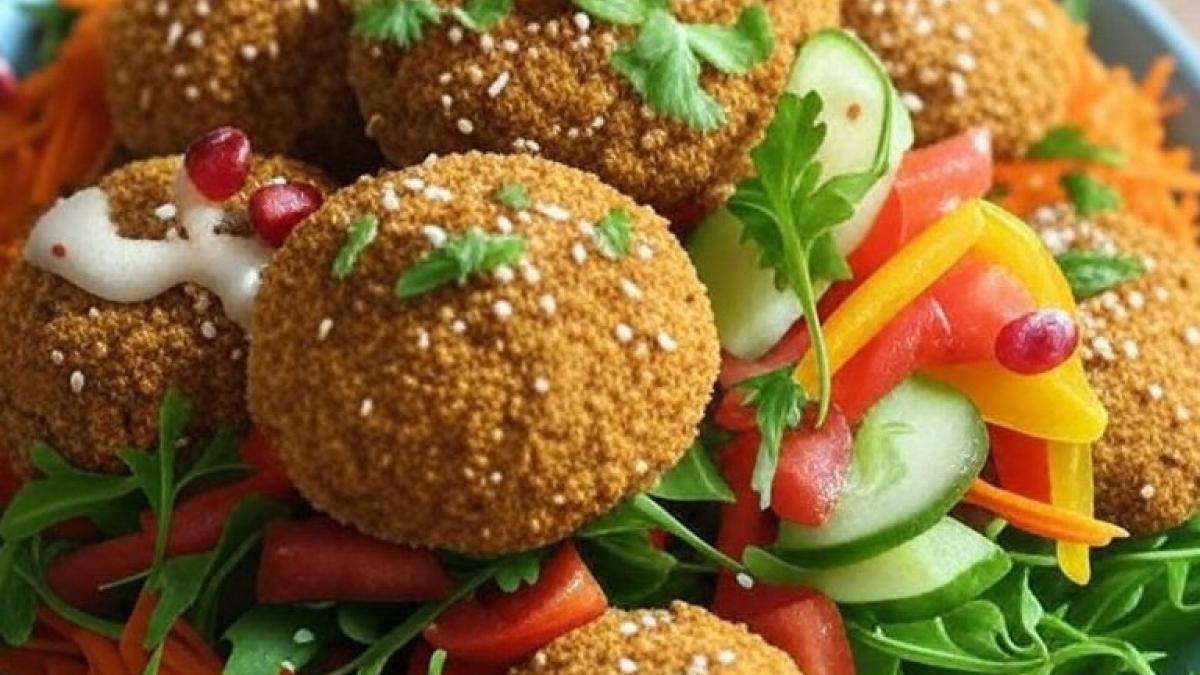 Easy Falafel Bowl with Fresh Vegetables