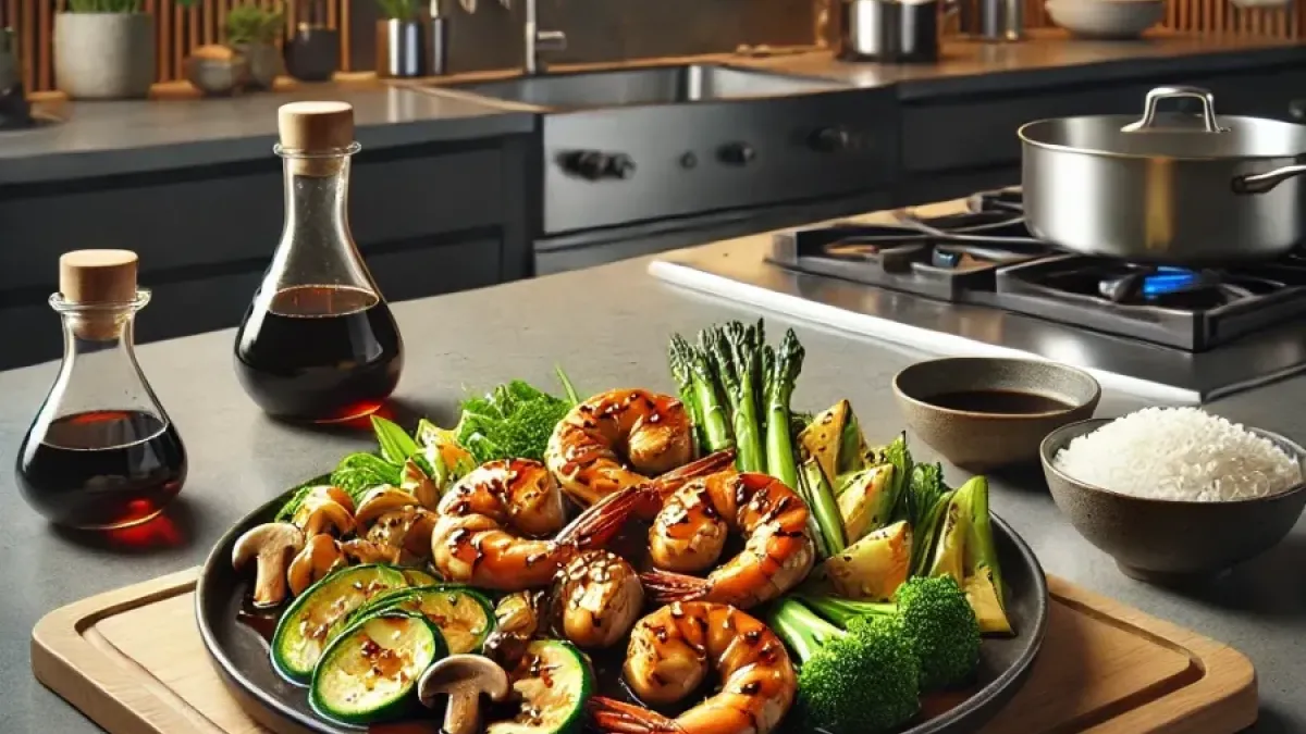 Hibachi Chicken and Shrimp Teriyaki