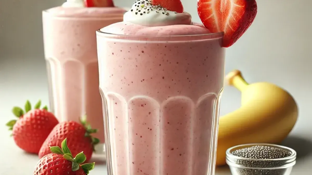 Jahodovo-banánové klasické smoothie