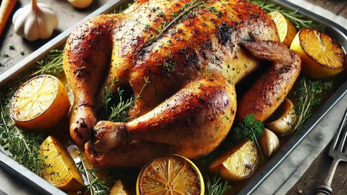 Perfectly Roasted Chicken with Herbs and Lemon