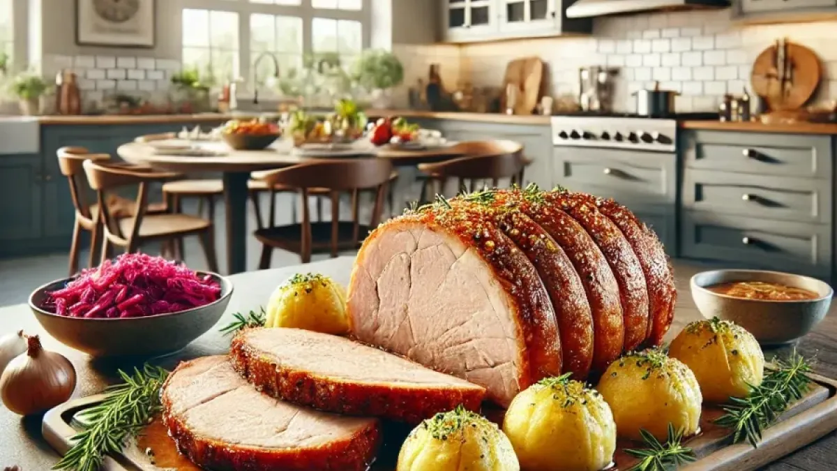 Traditional Pork Roast with Crispy Crackling