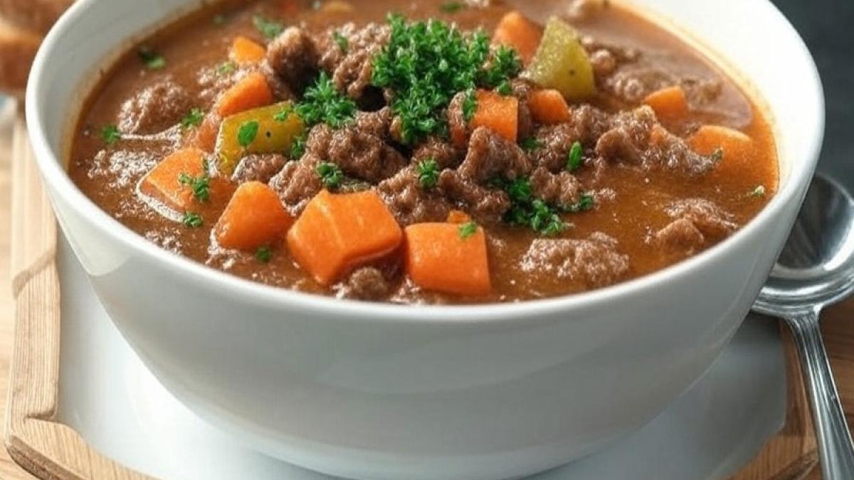 Spicy Ground Beef Soup