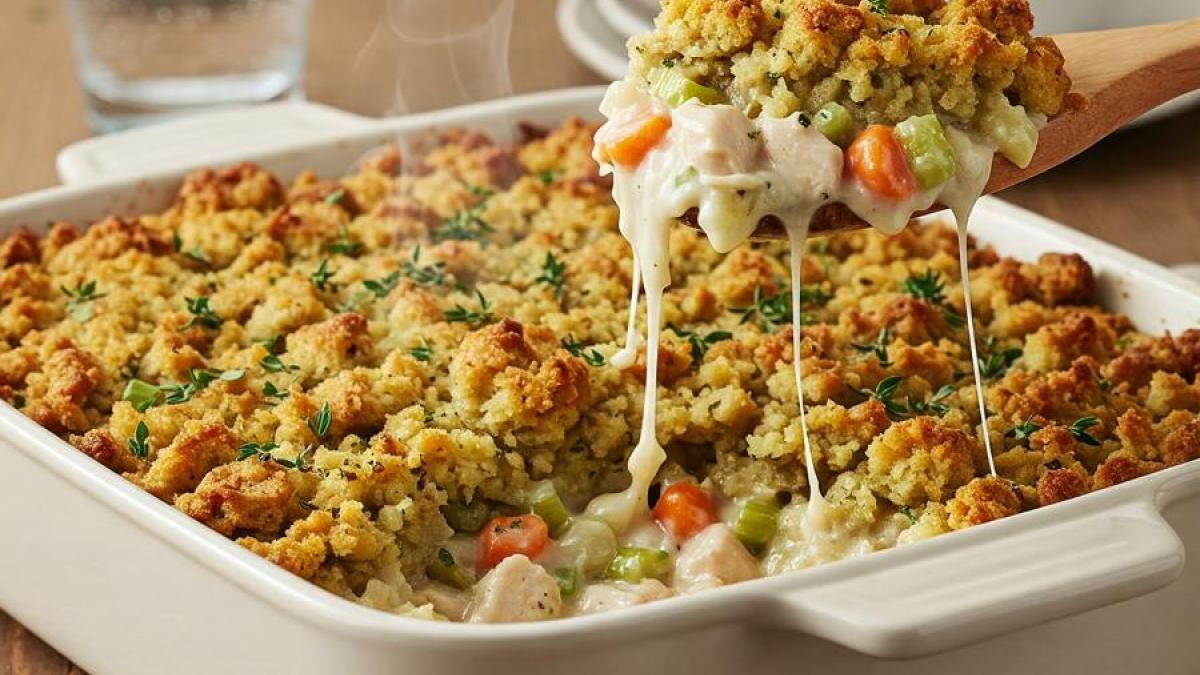 Easy Chicken and Stuffing Casserole Recipe