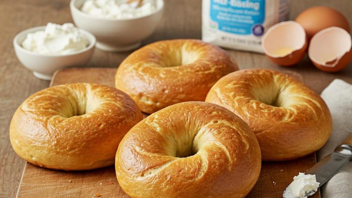 Resepti: Easy 2-Ingredient High-Protein Bagels Recipe
