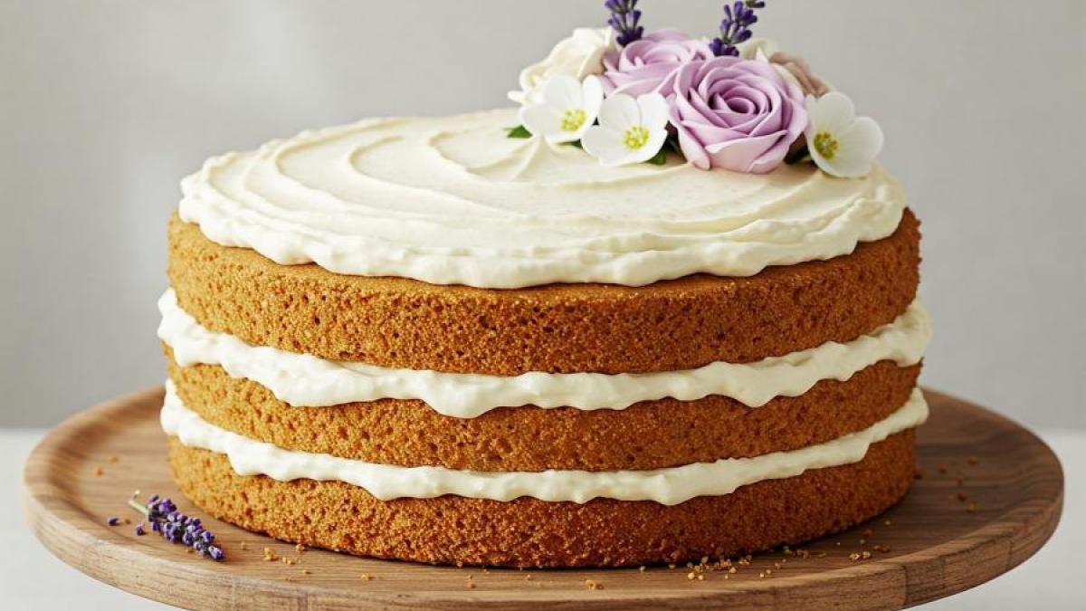 Vanilla Cake with Buttercream Frosting Recipe