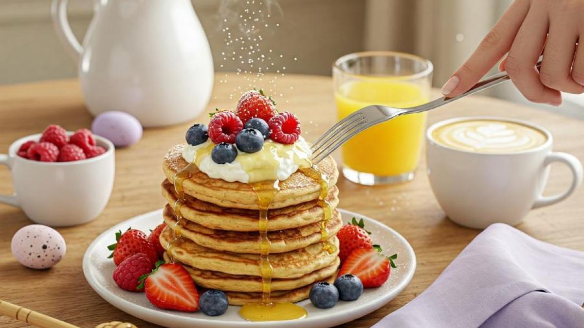 Fluffy Easter Brunch Pancakes Recipe
