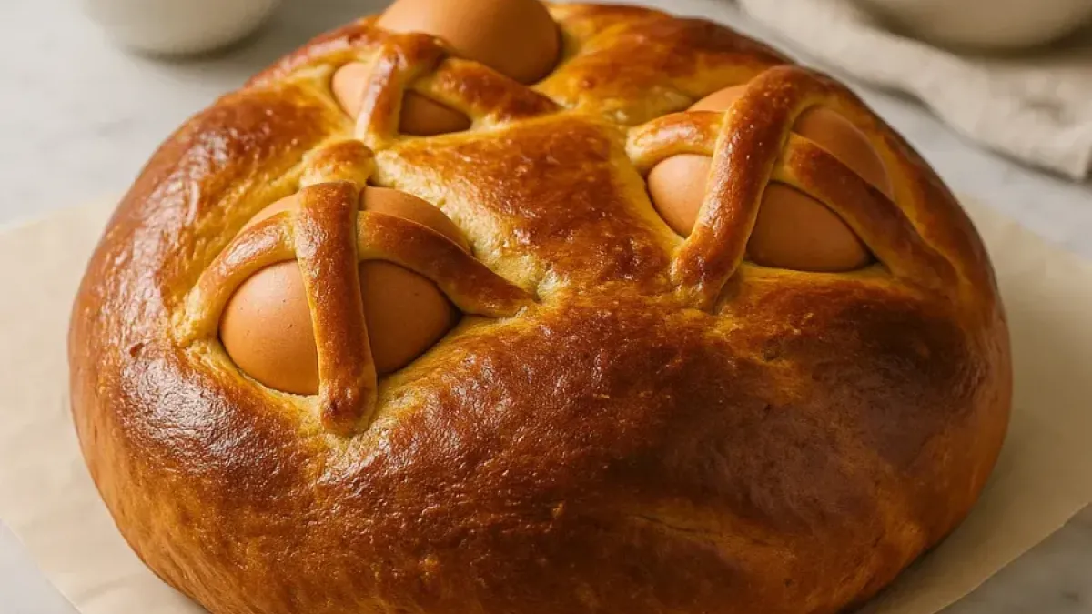 Portugisisk Folar da Páscoa – Søtt påskebrød med egg