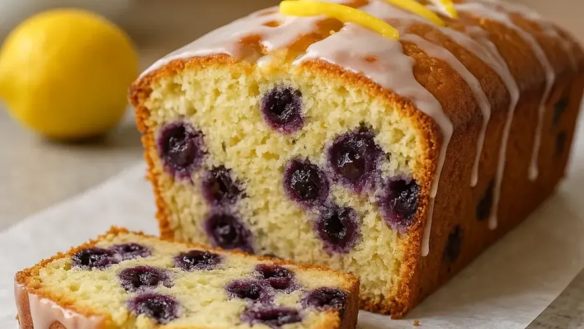 Fresh Blueberry Lemon Loaf – Moist Summer Cake Bursting with Citrus