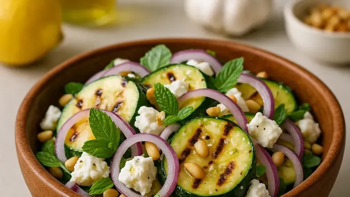Grilled Zucchini and Feta Salad – Light, Low-Carb & Perfect for BBQs