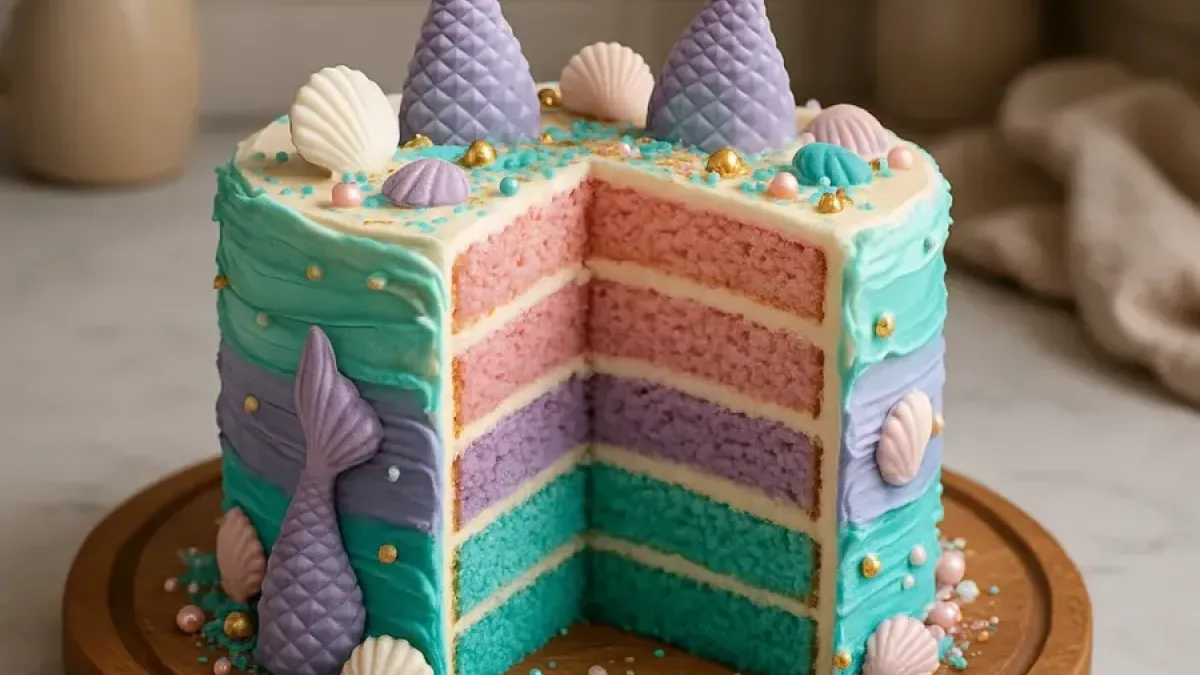 Magical Mermaid Cake Recipe for Girls' Birthday Parties
