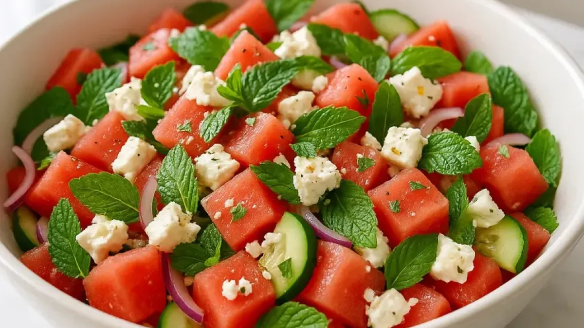Watermelon Feta Salad with Mint – Refreshing Summer Side Dish