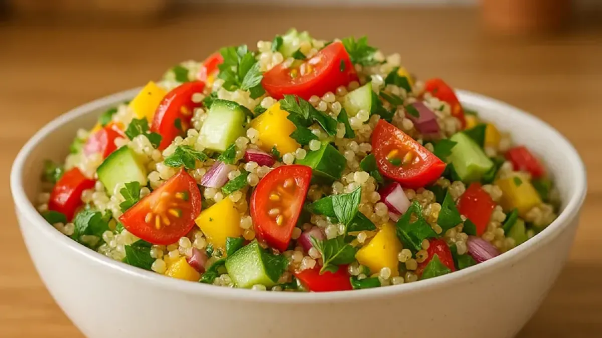 Quinoa Salad with Vegetables and Lime Dressing – Fresh and Healthy