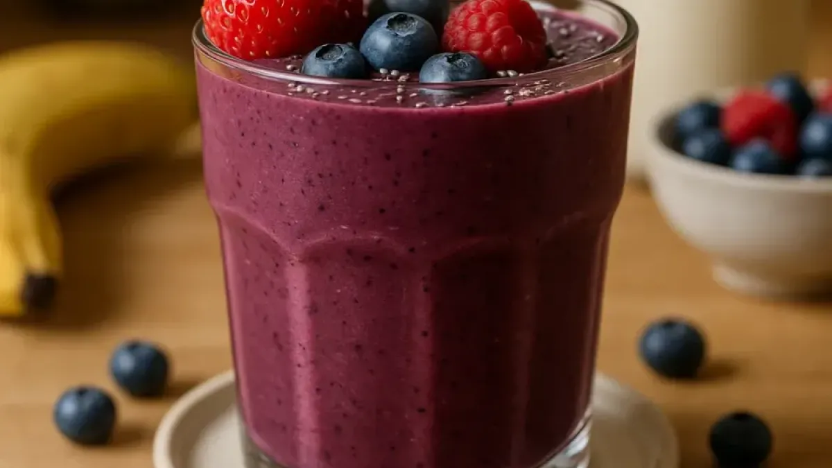 Acai Berry Superfood Smoothie with Berries – Easy & Healthy