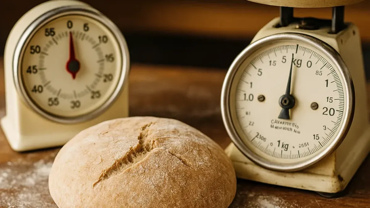 How to Bake Artisan Sourdough Using Vintage Timers and Analog Scales
