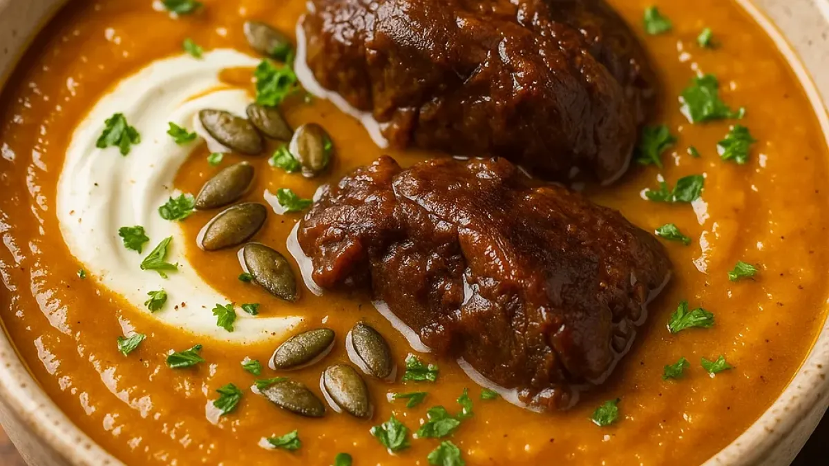 Budget Beef Cheek & Pumpkin Soup Recipe for Cozy Comfort