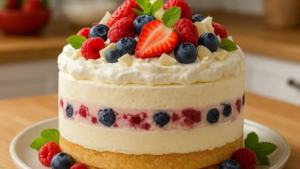 Ice Cream Cake Recipe – Easy No‑Bake Fruit & Cream Ice Cake for Summer