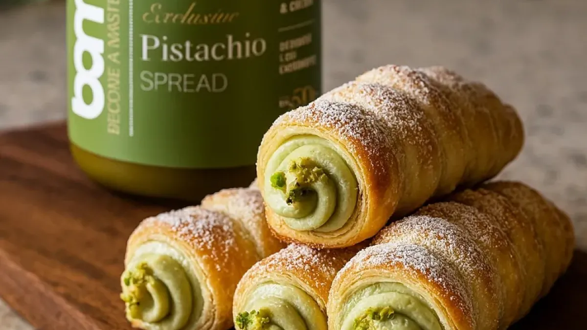BAM Pistachio Cream Rolls with Whipped Cream – Easy Recipe