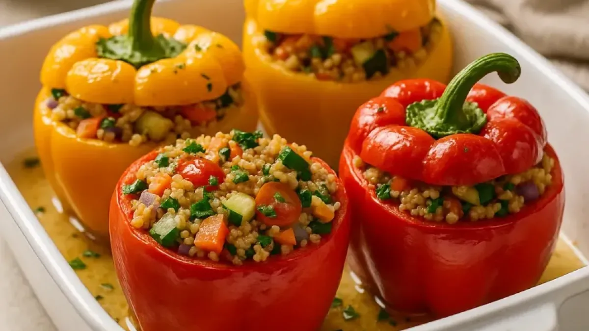 Stuffed peppers with quinoa and vegetables
