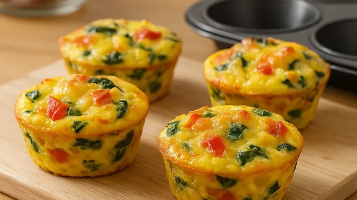 Receta de muffins de huevo para desayuno saludable