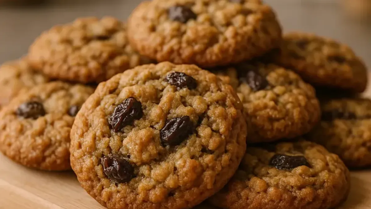 Soft and Chewy Oatmeal Raisin Cookies