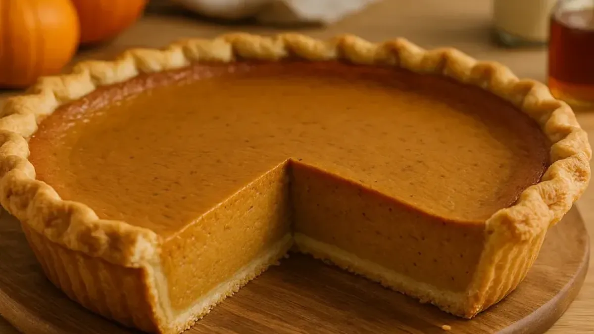 Pumpkin Pie with Maple Syrup for a Spooky Halloween Dessert