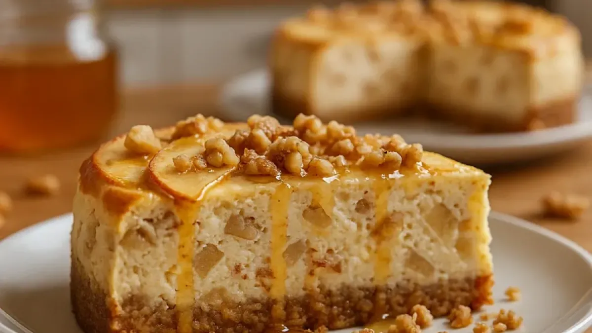 Apple Cheesecake with Honey and Walnuts – Perfect Thanksgiving Dessert