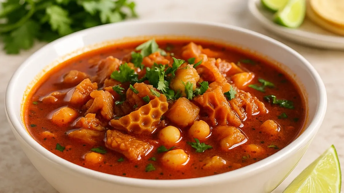 Authentic Mexican Menudo Soup Recipe with Tripe and Hominy