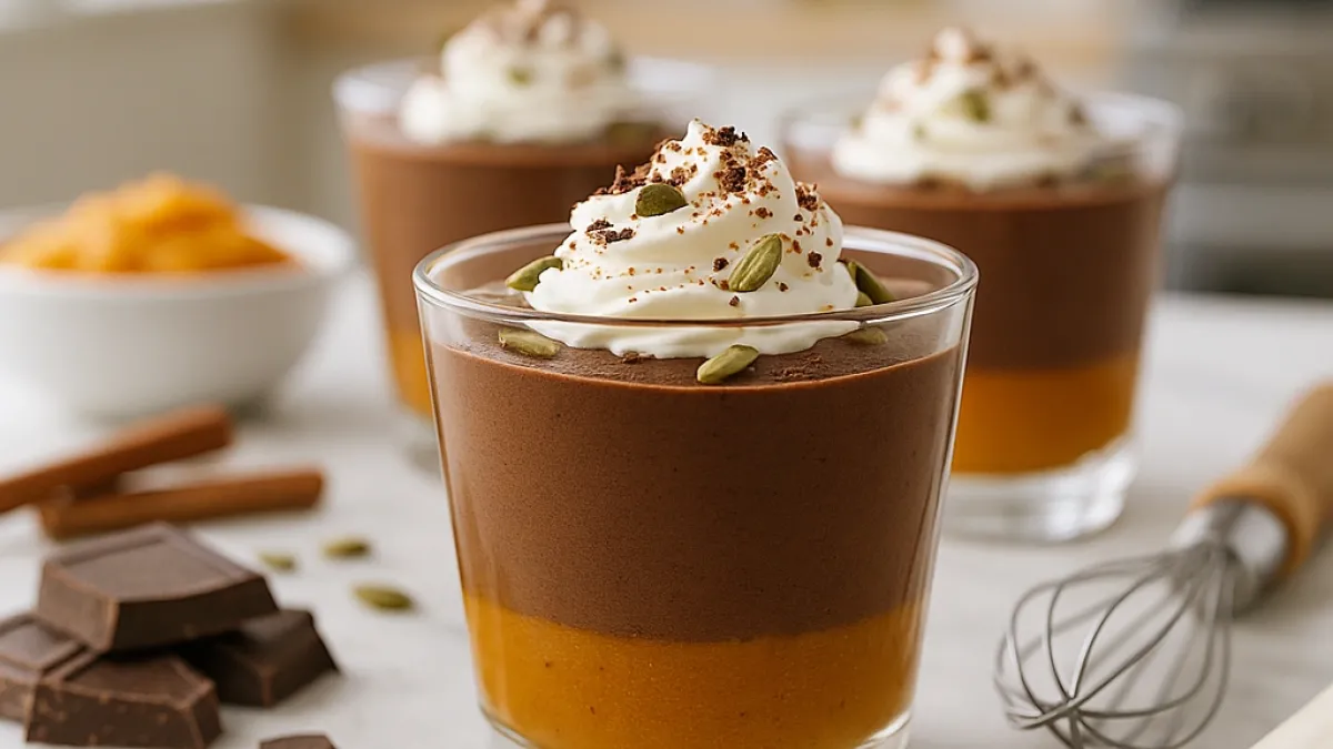 Decadent Chocolate Mousse with Pumpkin Puree for a Perfect Autumn Dessert