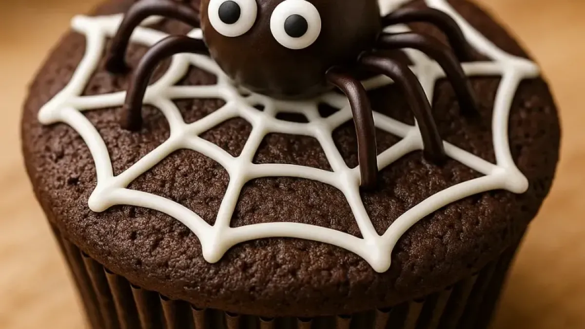 Spooky Halloween Chocolate Spider Cupcakes Recipe for Kids and Parties