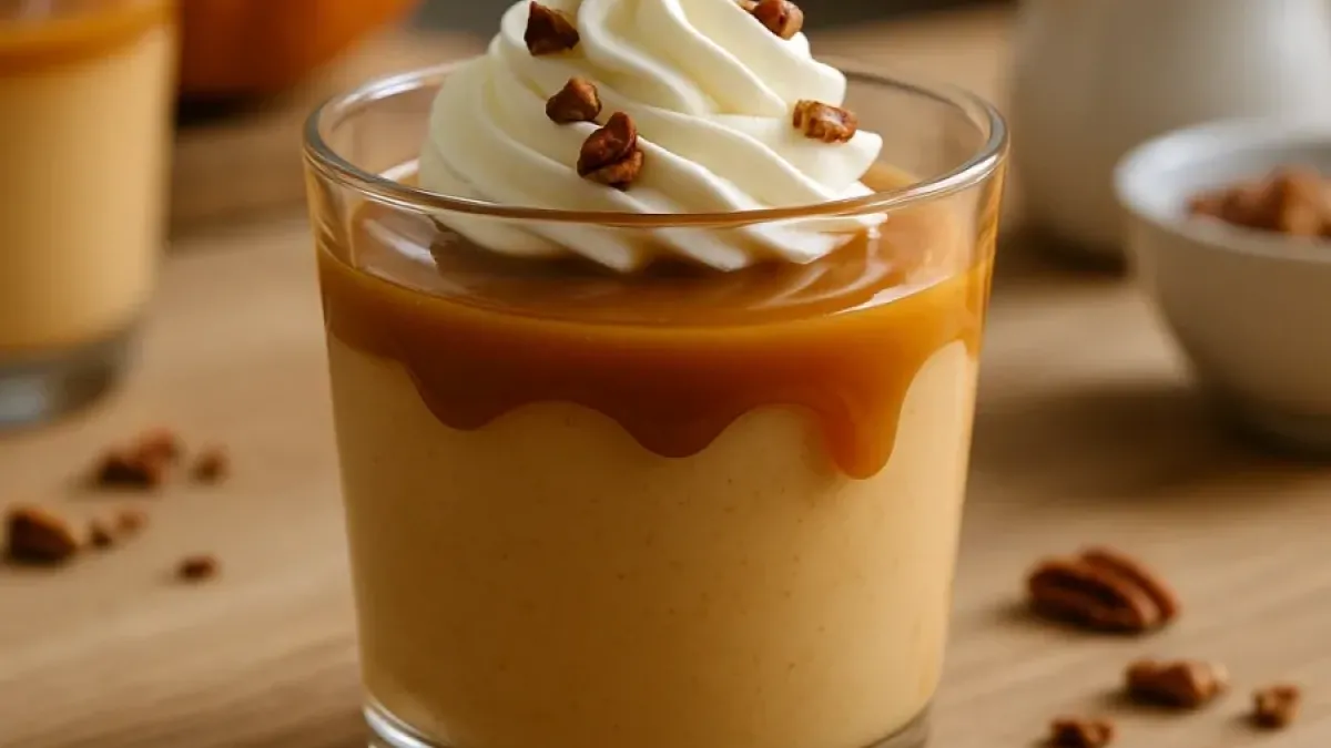 Pumpkin panna cotta with salted caramel – a silky autumn dessert
