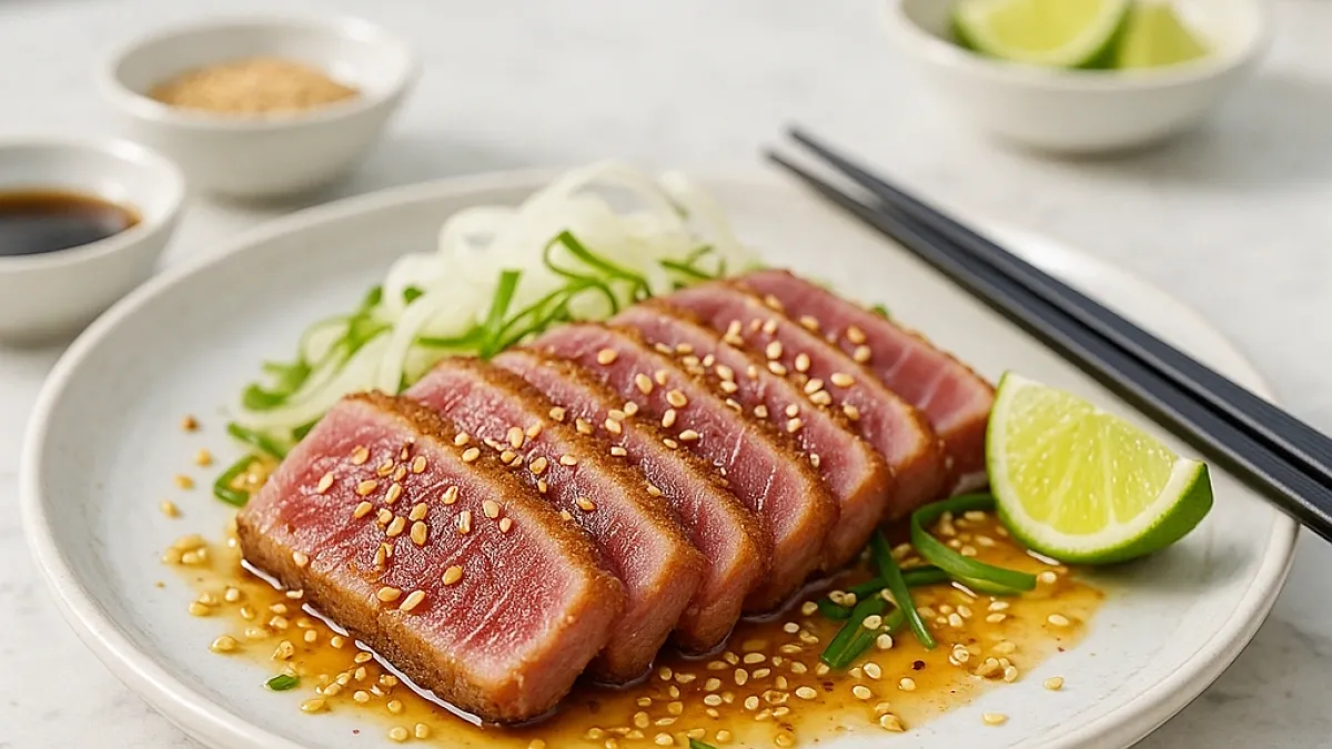 Tuna Tataki Rezept – Gebratener Thunfisch mit Sesam und Soja