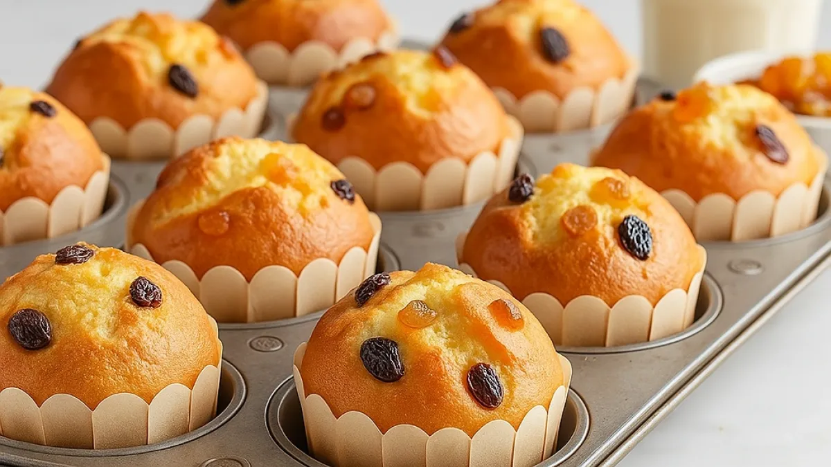 Mini Panettone in a muffin tin